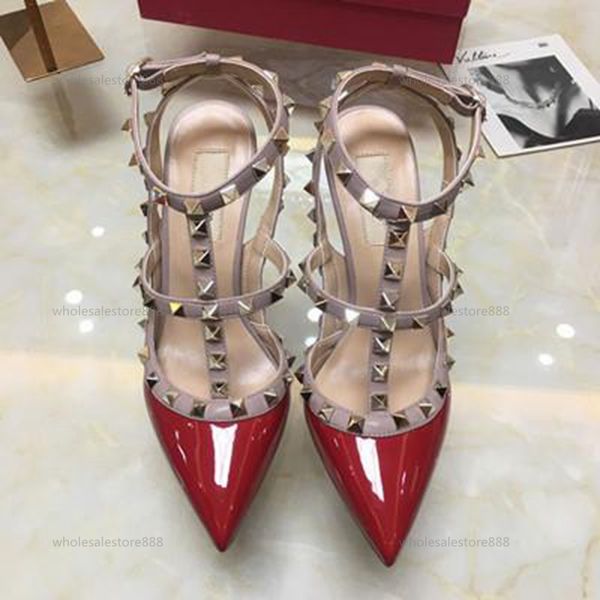 2021 progettista spike heels, red leather rivet sandals, lusso women's nail strap shoes, with high heels, Black;red
2021 progettista spike heels, red leather rivet sandals, lusso women's nail strap shoes, with high heels, Black;red