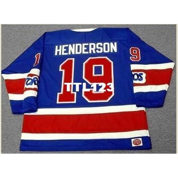 121s #19 paul henderson toronto toros 1974 wha away hockey jersey or custom any name or number retro jersey, Black
121s #19 paul henderson toronto toros 1974 wha away hockey jersey or custom any name or number retro jersey, Black