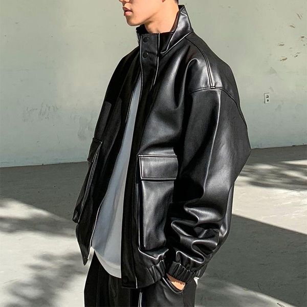 men's fur & faux korean style short leather jacket fashion casual black motorcycle jackets mens streetwear loose hip-hop bomber men
men's fur & faux korean style short leather jacket fashion casual black motorcycle jackets mens streetwear loose hip-hop bomber men