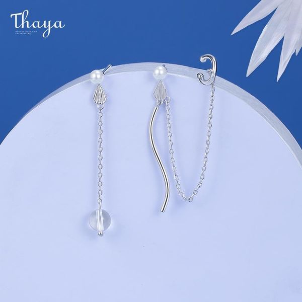 thaya fashion jewelry for women fish fin earring stud with ear clip chain silver color crystal piercing earring 2021 trend gift, Golden;silver
thaya fashion jewelry for women fish fin earring stud with ear clip chain silver color crystal piercing earring 2021 trend gift, Golden;silver