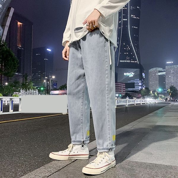 autumn 2020 new men's straight tube loose youth korean version comfortable wide jeans and jeans leg neutral capris trend erlop, Blue
autumn 2020 new men's straight tube loose youth korean version comfortable wide jeans and jeans leg neutral capris trend erlop, Blue
