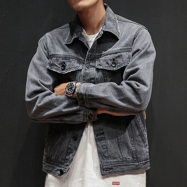 2021 new spring hip hop style loose denim men, solid color gray men's cowboy jacket casual m-xxl eb8h, Black;brown
2021 new spring hip hop style loose denim men, solid color gray men's cowboy jacket casual m-xxl eb8h, Black;brown