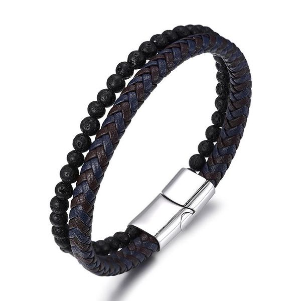 fashion double-layer leather bracelets stainless steel volcanic rock stone bangles for men him charm jewelry, Golden;silver
fashion double-layer leather bracelets stainless steel volcanic rock stone bangles for men him charm jewelry, Golden;silver