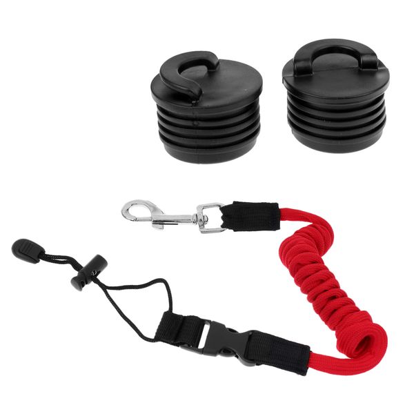 strong elastic 55'' red paddle leash fishing rod holder safety lanyard + 2x kayak inflatable boat scupper ser bung plug accessor
strong elastic 55'' red paddle leash fishing rod holder safety lanyard + 2x kayak inflatable boat scupper ser bung plug accessor