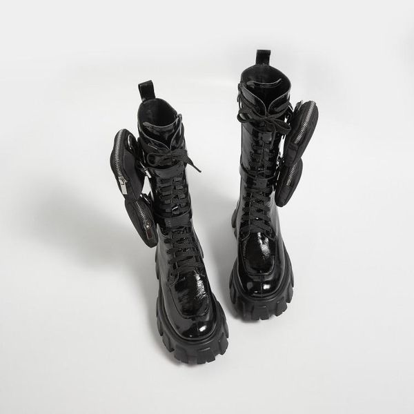 new designer knee high pocket boots women brand platform shoes genuine leather motorcycle long boots thick sole black military shoes
new designer knee high pocket boots women brand platform shoes genuine leather motorcycle long boots thick sole black military shoes
