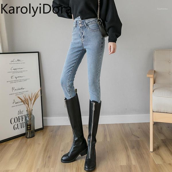 fashion 2020 spring high-waisted small jeans women were thin slim fit wild tight stretch pencil pants fleece soft warm1, Blue
fashion 2020 spring high-waisted small jeans women were thin slim fit wild tight stretch pencil pants fleece soft warm1, Blue