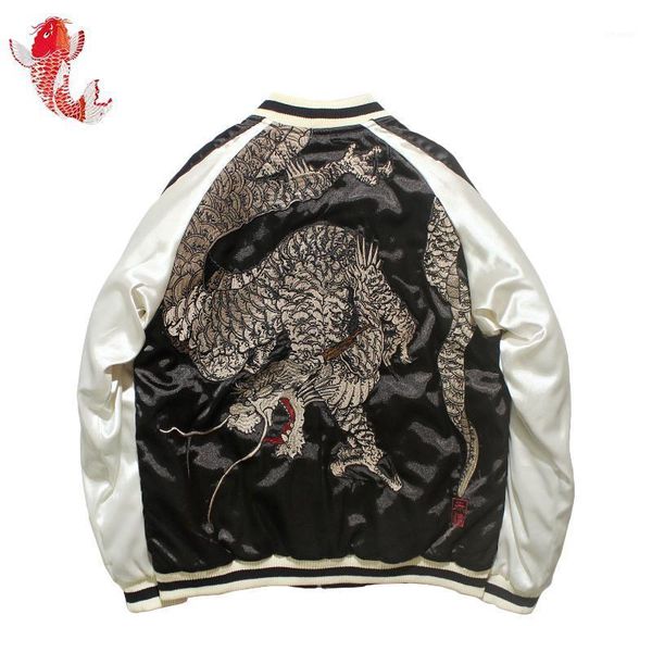 2020 japanese yokohama embroidery jacket spring and autumn men's and women's chinese dragon baseball jacket ins super fire coat1, Black;brown
2020 japanese yokohama embroidery jacket spring and autumn men's and women's chinese dragon baseball jacket ins super fire coat1, Black;brown