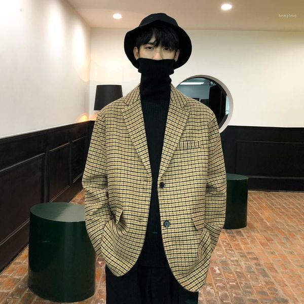 ewq / 2020 new fashion man's suit jacket plaid lapel high street veste costume homme tide loose casual male korean version 9a3071, White;black
ewq / 2020 new fashion man's suit jacket plaid lapel high street veste costume homme tide loose casual male korean version 9a3071, White;black