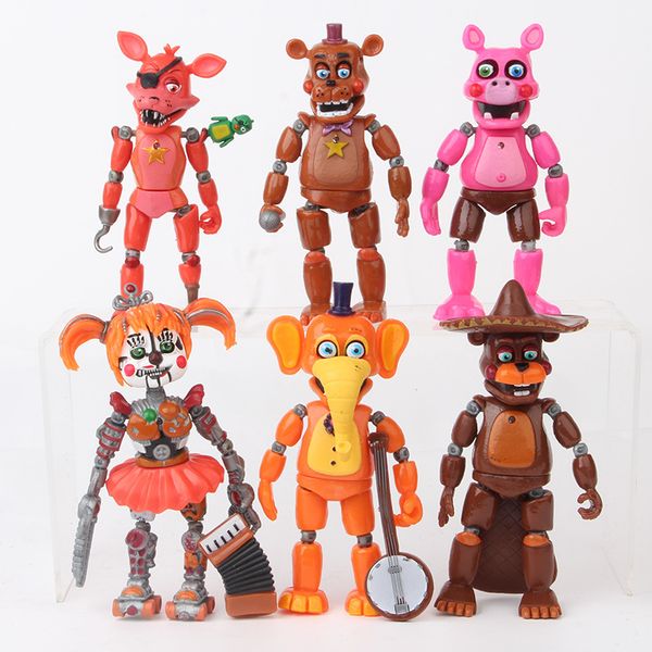 6pcs/set five nights at freddy action figure toy freddy fazbear bear fnaf bonnie foxy figurines toy doll with light 1008
6pcs/set five nights at freddy action figure toy freddy fazbear bear fnaf bonnie foxy figurines toy doll with light 1008