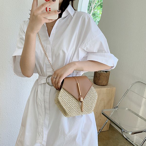 new women fashion small woven chain hexagon straw bag fashion shoulder crossbody bags 2020 purses and handbags c1223
new women fashion small woven chain hexagon straw bag fashion shoulder crossbody bags 2020 purses and handbags c1223