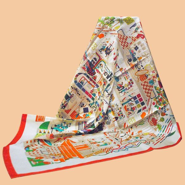 huajun 2 store || rich color scheme "la maison des carrés" 90 silk square scarf twill print scarf hand-rolled, Blue;gray
huajun 2 store || rich color scheme "la maison des carrés" 90 silk square scarf twill print scarf hand-rolled, Blue;gray
