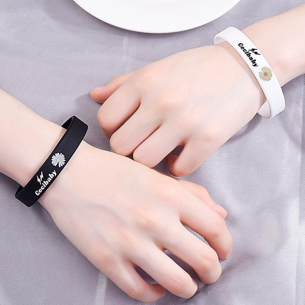 charm bracelets 1pcs fashion daisy silica gel bracelet sunflower printing friendship trendy gift for women girls accessories, Golden;silver
charm bracelets 1pcs fashion daisy silica gel bracelet sunflower printing friendship trendy gift for women girls accessories, Golden;silver