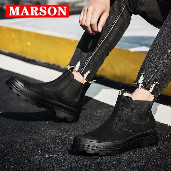marson men's casual martin boots ankle shoes men fashion boot comfortable breathable outdoor walking slip-on footwear plus size, Black
marson men's casual martin boots ankle shoes men fashion boot comfortable breathable outdoor walking slip-on footwear plus size, Black