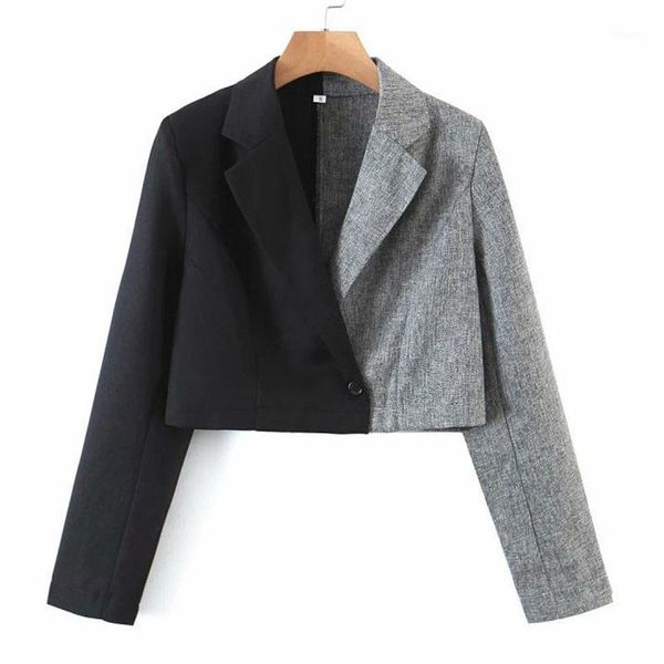 seebeautiful contrast color loose blazer coat notched collar long sleeve one button simple new fashion 2021 spring women m9811, White;black
seebeautiful contrast color loose blazer coat notched collar long sleeve one button simple new fashion 2021 spring women m9811, White;black
