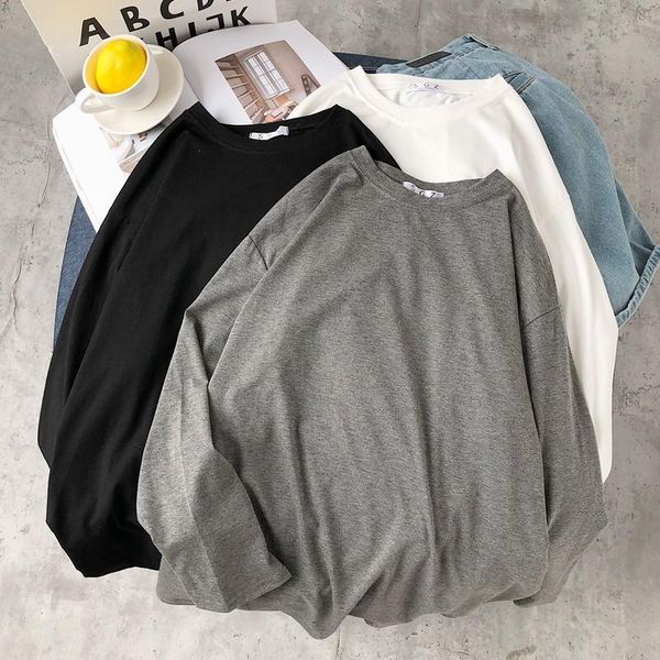 long sleeve t-shirt women's 2020 early autumn student-style solid color, White
long sleeve t-shirt women's 2020 early autumn student-style solid color, White