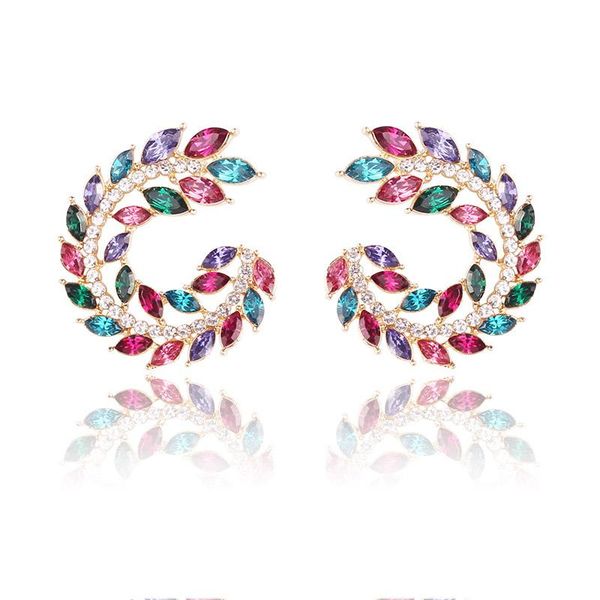 lubov fashion hollow out spiral colorful leaves drop earrings charm rhinestone for women piercing trendy jewelry wholesale, Silver
lubov fashion hollow out spiral colorful leaves drop earrings charm rhinestone for women piercing trendy jewelry wholesale, Silver