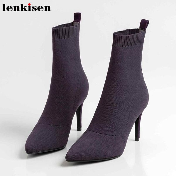 lenkisen new fashion popular knitting stretch boots pointed toe stiletto high heels simple style winter women mid-calf boots l31, Black
lenkisen new fashion popular knitting stretch boots pointed toe stiletto high heels simple style winter women mid-calf boots l31, Black
