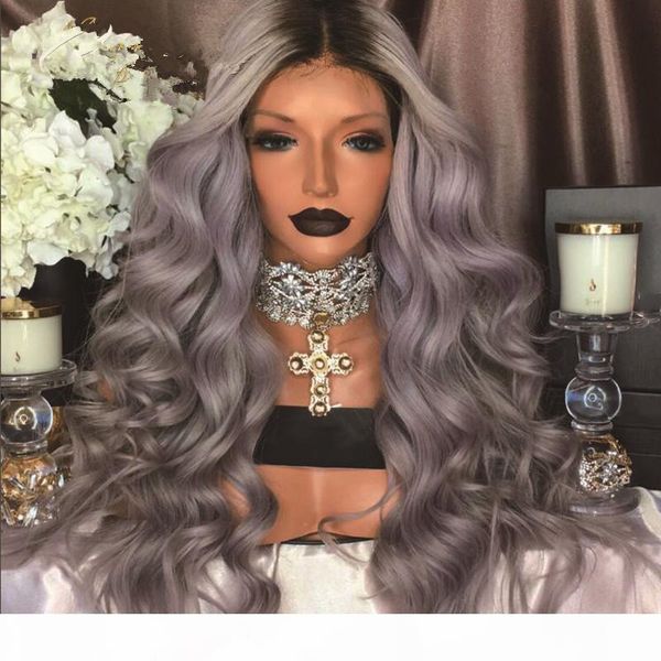 new long heat resistant hair black grey two tone ombre color wavy glueless synthetic lace front wig
new long heat resistant hair black grey two tone ombre color wavy glueless synthetic lace front wig