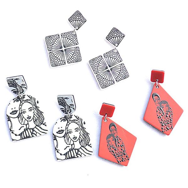 dangle & chandelier cool punk acrylic earrings for women 3d printing black white sketch girls female geometric fashion jewelry, Silver
dangle & chandelier cool punk acrylic earrings for women 3d printing black white sketch girls female geometric fashion jewelry, Silver