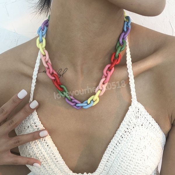 simple candy color acrylic chunky cuban chain collar necklace women exaggerate big thick clavicle chain necklace collier jewelry, Silver
simple candy color acrylic chunky cuban chain collar necklace women exaggerate big thick clavicle chain necklace collier jewelry, Silver