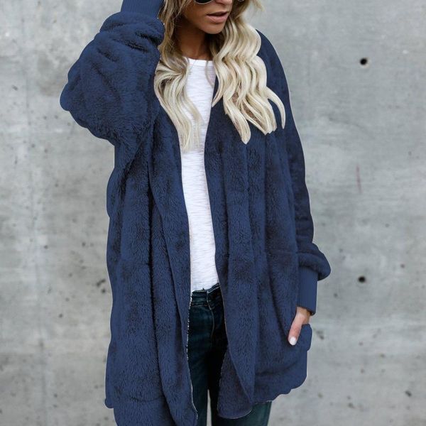 women's wool & blends fashion women autumn winter plush hooded sweatershirt coats long sleeve warm outwear jacket blusas plus size 3xl, Black
women's wool & blends fashion women autumn winter plush hooded sweatershirt coats long sleeve warm outwear jacket blusas plus size 3xl, Black