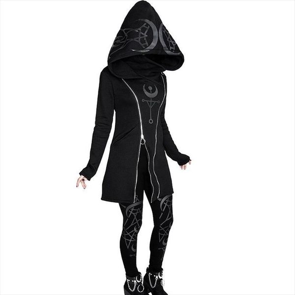 gothic punk женщины с капюшоном double zipper casual черный толстовки slim fit женский dark толстовка гот на открытом воздухе одежда толстов, Black
gothic punk женщины с капюшоном double zipper casual черный толстовки slim fit женский dark толстовка гот на открытом воздухе одежда толстов, Black