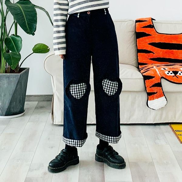 autumn winter japanese love patch casual pants cute soft sister trousers girls student corduroy straight pants college style1, Black;white
autumn winter japanese love patch casual pants cute soft sister trousers girls student corduroy straight pants college style1, Black;white