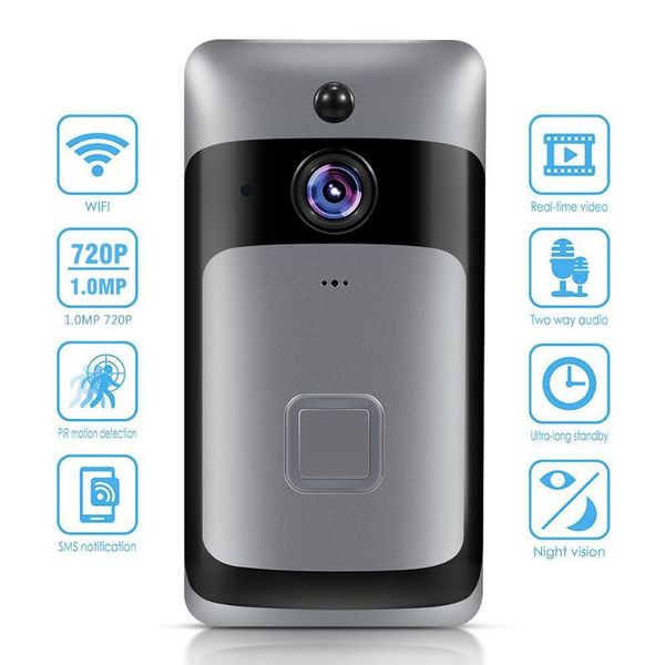 wifi doorbell 720p camera two-way audio pir motion detection ir night vision 160° wide angle lens wireless doorbell smart home
wifi doorbell 720p camera two-way audio pir motion detection ir night vision 160° wide angle lens wireless doorbell smart home