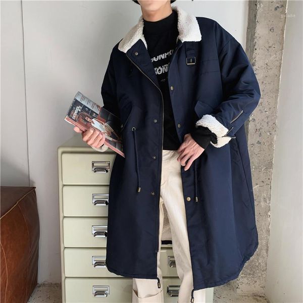2019 winter new youth pop lamb hair long men's cotton korean fashion casual loose coat jacket gray / navy blue m-2xl1, Black
2019 winter new youth pop lamb hair long men's cotton korean fashion casual loose coat jacket gray / navy blue m-2xl1, Black