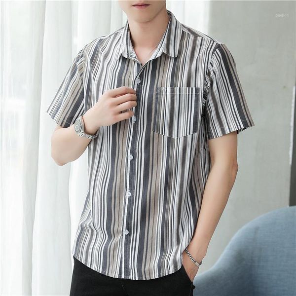linen shirts men's fashion striped cotton linen short sleeve shirt men summer casual turn-down collar dress shirt male1, White;black
linen shirts men's fashion striped cotton linen short sleeve shirt men summer casual turn-down collar dress shirt male1, White;black