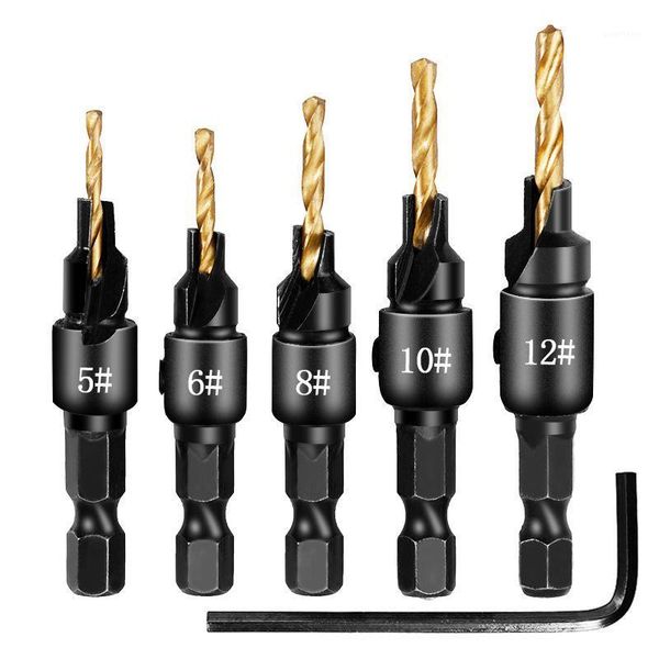 hex handle countersink drill woodworking drill bit set drilling pilot holes for screw sizes hand tool set #5 #6 #8 #10 #121
hex handle countersink drill woodworking drill bit set drilling pilot holes for screw sizes hand tool set #5 #6 #8 #10 #121
