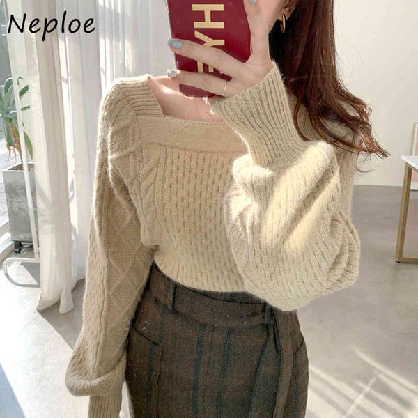 women's hoodies & sweatshirts elegant square collar versatile knitted pullovers women puff long sleeve gentle sweater female 2022 knit, Black
women's hoodies & sweatshirts elegant square collar versatile knitted pullovers women puff long sleeve gentle sweater female 2022 knit, Black