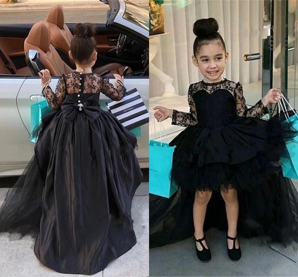 black high low flower girls' dresses for weddings lace long sleeves buttons back pageant party gowns puffy short graduation dress l61, White;blue
black high low flower girls' dresses for weddings lace long sleeves buttons back pageant party gowns puffy short graduation dress l61, White;blue
