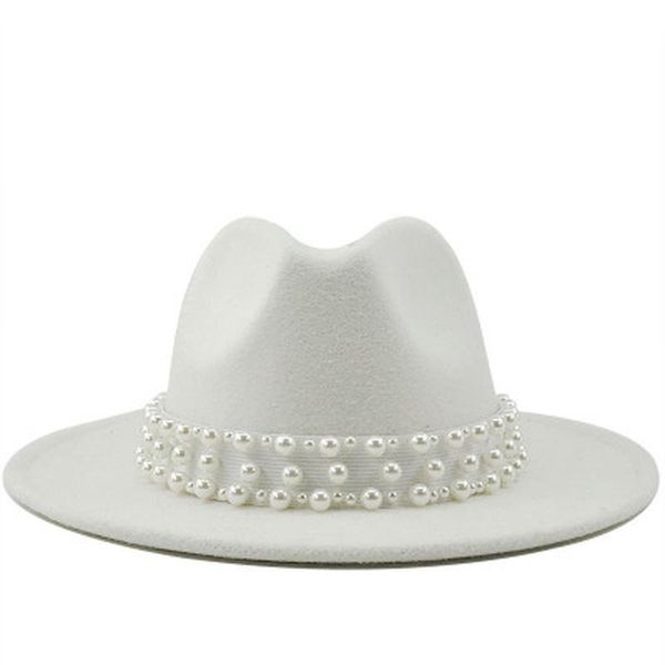 women hats winter autumn luxury pearl band belt designed fedora hat handmade outdoor felted white black casual formal winter hat, Blue;gray
women hats winter autumn luxury pearl band belt designed fedora hat handmade outdoor felted white black casual formal winter hat, Blue;gray