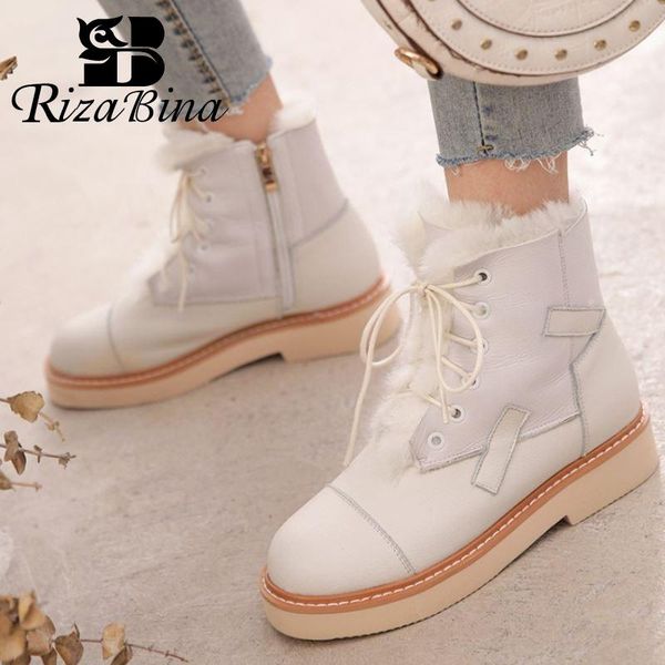 rizabina cow leather women snow boots plush fur warm winter shoes women zipper cross strap flats short boot footwear size 34-39, Black
rizabina cow leather women snow boots plush fur warm winter shoes women zipper cross strap flats short boot footwear size 34-39, Black