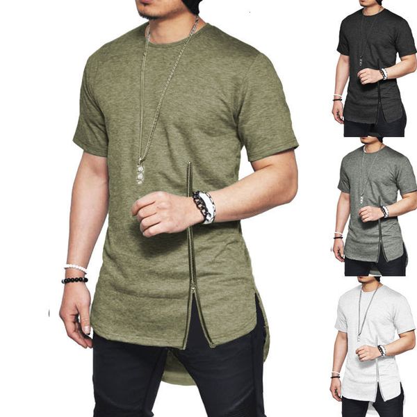 streetwear slim summer asymmetrical men short sleeve zipper tshirt fashion hip-hop curved hem cotton men's t-shirts, White;black
streetwear slim summer asymmetrical men short sleeve zipper tshirt fashion hip-hop curved hem cotton men's t-shirts, White;black