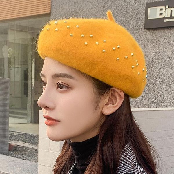 women berets new metal nail drill wool solid color hats female bonnet caps ladies autumn winter warm walking hat cap casquette, Blue;gray
women berets new metal nail drill wool solid color hats female bonnet caps ladies autumn winter warm walking hat cap casquette, Blue;gray