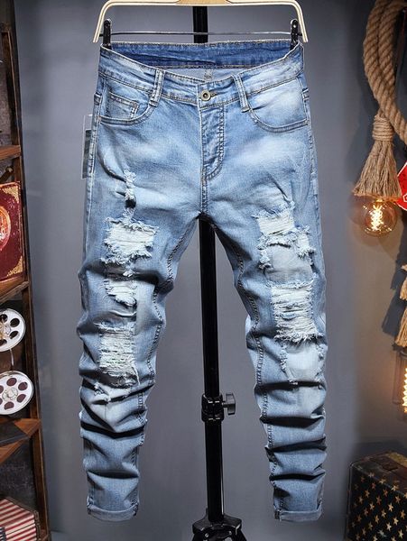 men ripped slant pocket jeans m2fi#, Blue
men ripped slant pocket jeans m2fi#, Blue