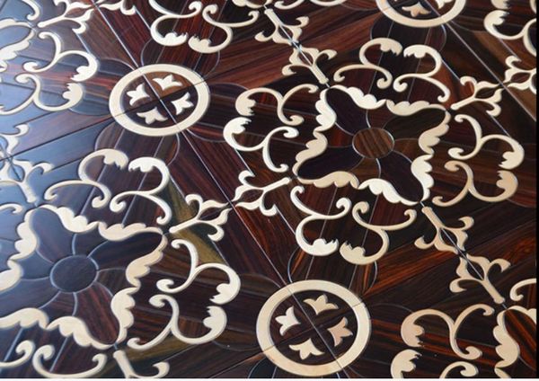 

osewood home wood tile timber flooring parquet Birch medallion inlay household home decoration decor cleaner woodworking hardwood panels art