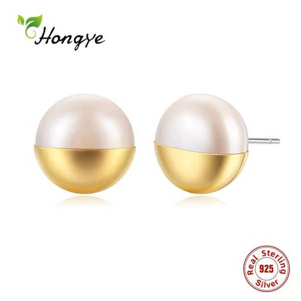 stud hongye 100% 925 sterling silver pearl earrings for women girl fashion punk golden white fine jewelry gifts brincos, Golden;silver
stud hongye 100% 925 sterling silver pearl earrings for women girl fashion punk golden white fine jewelry gifts brincos, Golden;silver