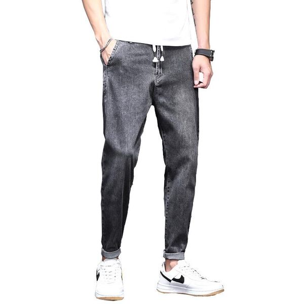 men's jeans fashion 2021 teenagers drawstring denim street autumn brand loose korean style trend straight casual harem trousers, Blue
men's jeans fashion 2021 teenagers drawstring denim street autumn brand loose korean style trend straight casual harem trousers, Blue
