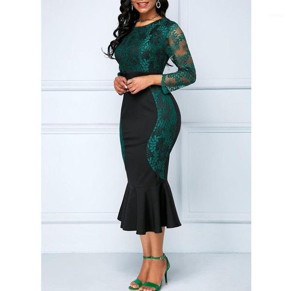 autumn summer dress women 2020 casual plus size slim office bodycon dresses vintage elegant lace long mermaid party dress1, Black;gray
autumn summer dress women 2020 casual plus size slim office bodycon dresses vintage elegant lace long mermaid party dress1, Black;gray