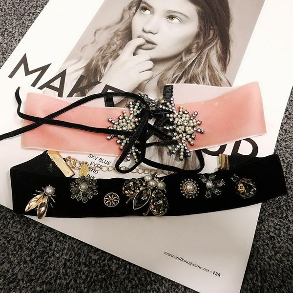 chokers women winter handmade crystal bee statement choker cloth collar necklace, Golden;silver
chokers women winter handmade crystal bee statement choker cloth collar necklace, Golden;silver