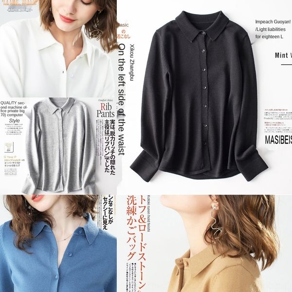 vrhjw 19 base coat cardigan shirt korean style loose knitted suit coat sweater collar spring short long sleeve sweater for women 1rqqn, White;black
vrhjw 19 base coat cardigan shirt korean style loose knitted suit coat sweater collar spring short long sleeve sweater for women 1rqqn, White;black