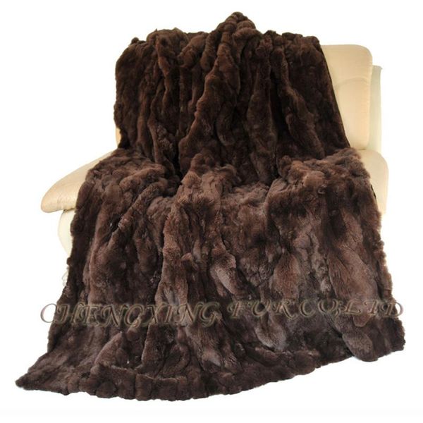 cx-d-66b patchwork handmade 2020 style real rex fur carpet blanket