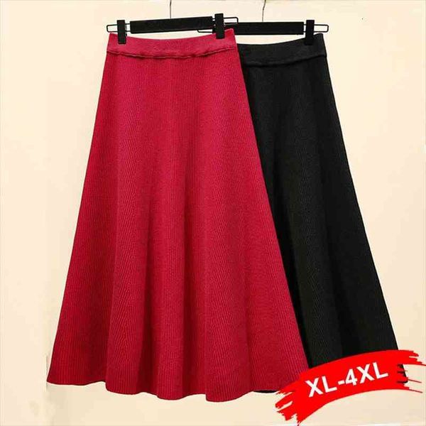plus size thick warm big swing knitting red skirt 4xl high waist knee length a-line knitted sweater skirts jupe femme, Black
plus size thick warm big swing knitting red skirt 4xl high waist knee length a-line knitted sweater skirts jupe femme, Black