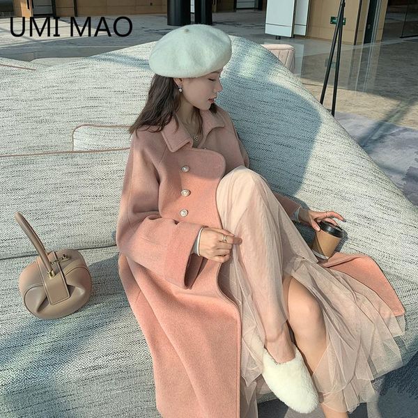 women's wool & blends umi mao 2021 autumn winter cashmere coat mid-length over-the-knee cloak temperament hepburn wind ni thick, Black
women's wool & blends umi mao 2021 autumn winter cashmere coat mid-length over-the-knee cloak temperament hepburn wind ni thick, Black