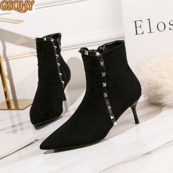 new women shoes pointed toe ankle boots autumn winter black red high heels stiletto rivet punk ladies boots botas mujer
new women shoes pointed toe ankle boots autumn winter black red high heels stiletto rivet punk ladies boots botas mujer