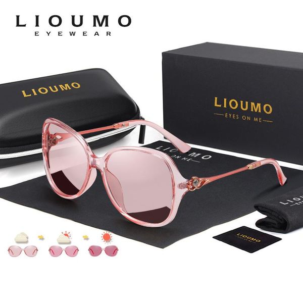 sunglasses lioumo fashion for women chameleon oversized sun glasses polarized female pochromic pink brown lens, White;black
sunglasses lioumo fashion for women chameleon oversized sun glasses polarized female pochromic pink brown lens, White;black
