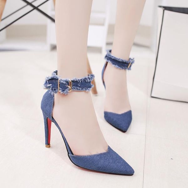 pointed toe women high-heeled pumps 2020 pointed toe stiletto denim female pumps foreign trade women's, Black
pointed toe women high-heeled pumps 2020 pointed toe stiletto denim female pumps foreign trade women's, Black